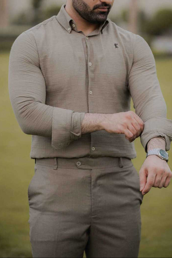 elo Espada Men's Button Down Casual Shirt Green