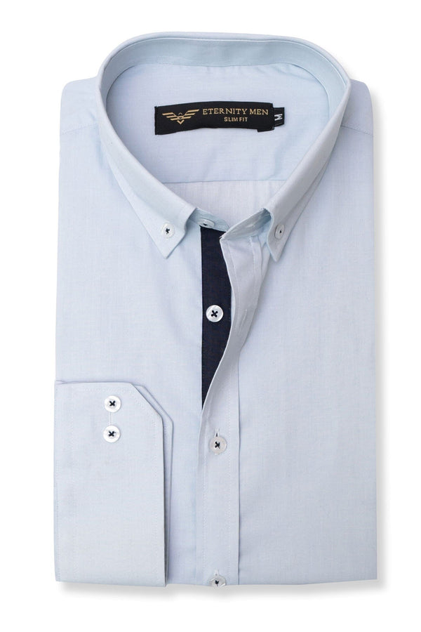 Elo Eternity Men's Slim Fit Formal Shirt Grey