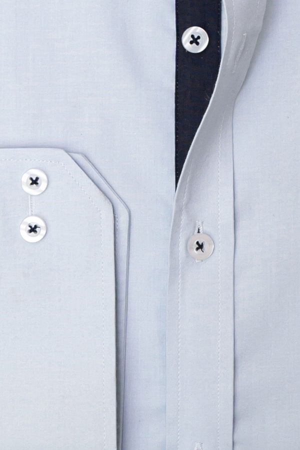 Elo Eternity Men's Slim Fit Formal Shirt Grey