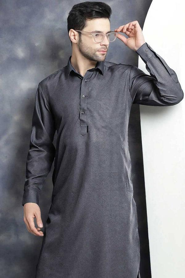 Elo Eternity Men's Stitched Kameez Shalwar Brown