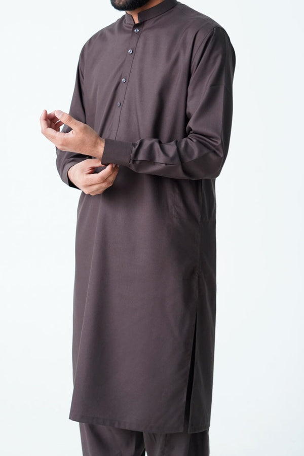 Elo Eternity Men's Stitched Kurta Shalwar Black