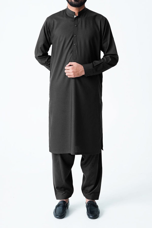 elo Eternity Men's Stitched Kurta Shalwar Black