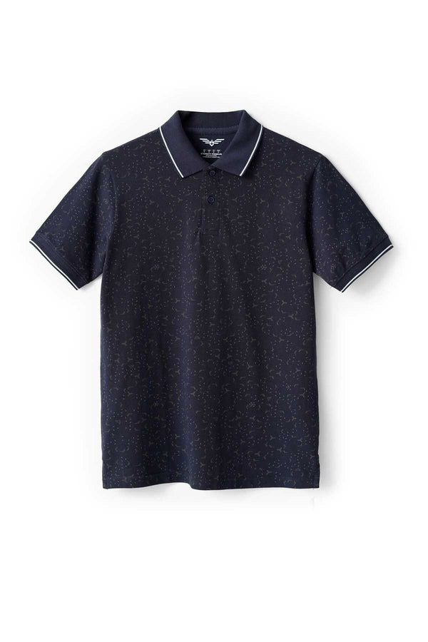 Elo Eternity Premium Men's Speckle Polo Shirt Navy