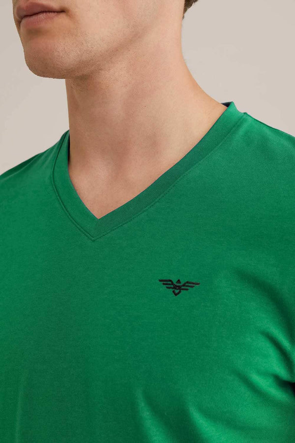 Elo Eternity Premium Men's V-Neck Tee Shirt Green