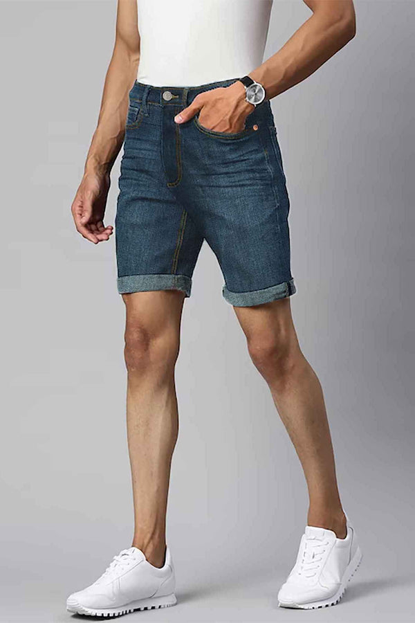 elo F&F Men's Manaus Denim Shorts Light Blue