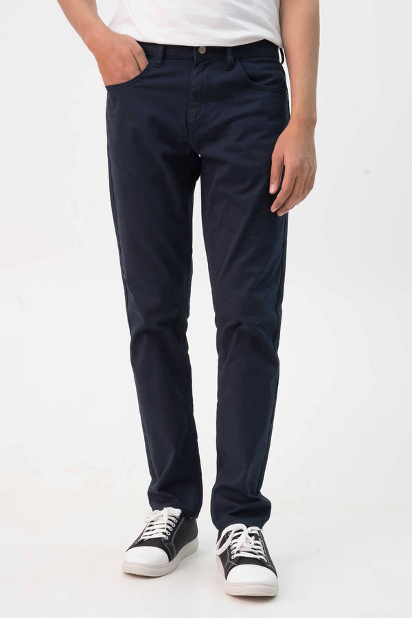 Elo F21 Men's Straight Fit Cotton Pants Navy
