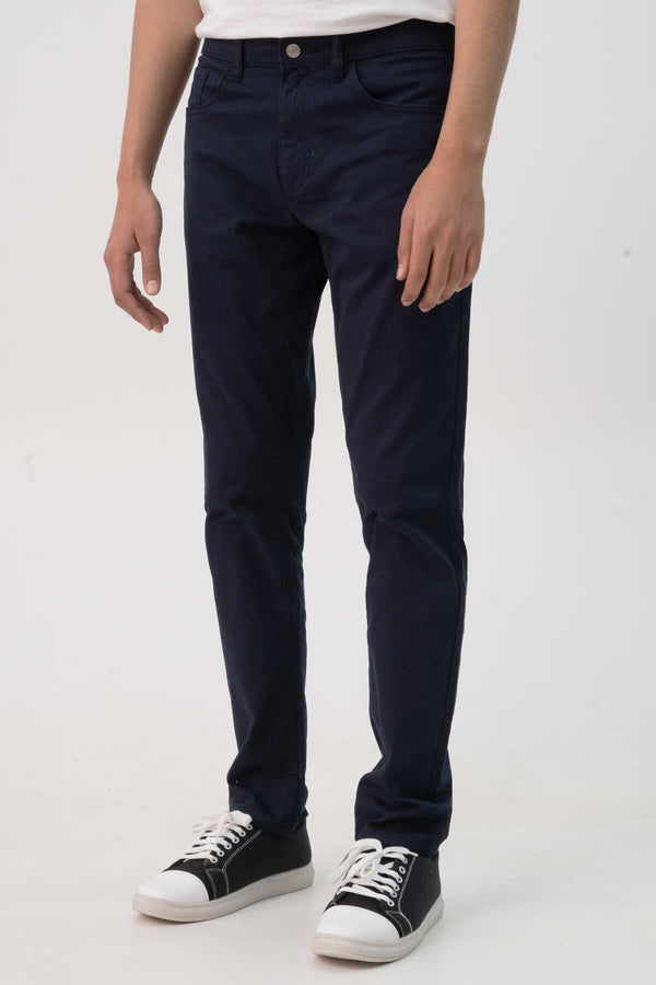 Elo F21 Men's Straight Fit Cotton Pants Navy