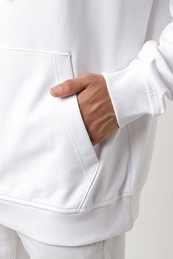 Elo F21 Men's Terry Pullover Hoodie Off White