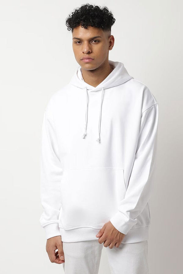 Elo F21 Men's Terry Pullover Hoodie Off White