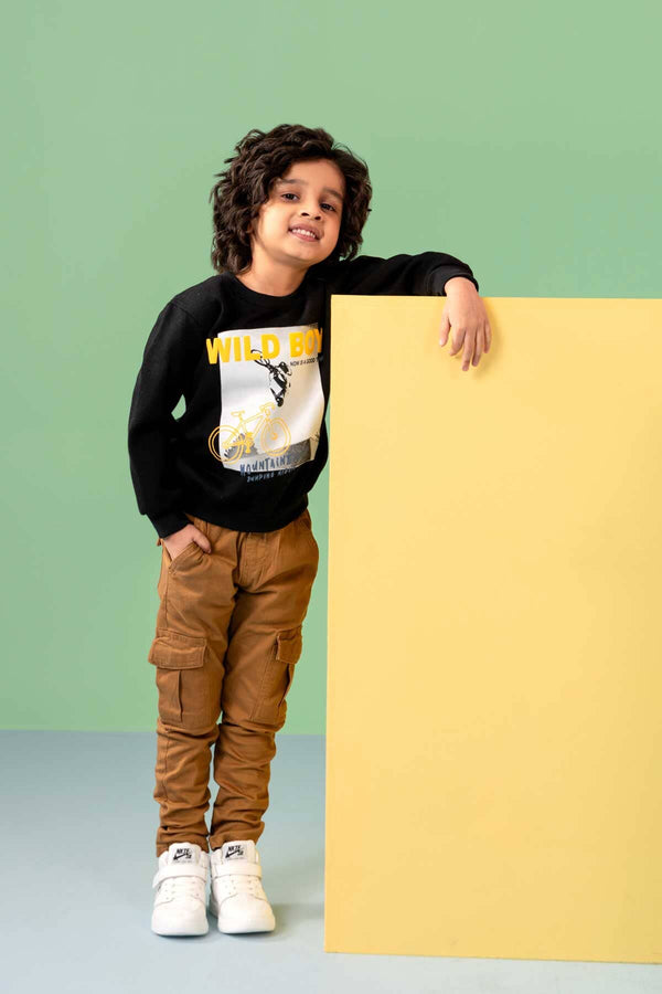 Elo Fashion Classic Boy's Cargo Pants Olive