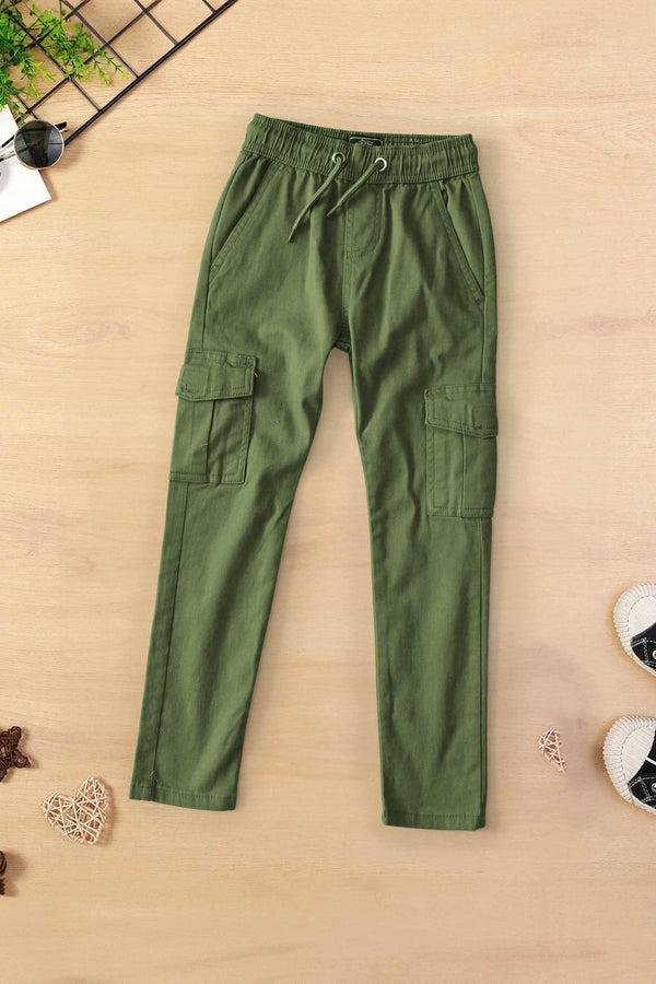elo Fashion Classic Boy's Cargo Pants Olive