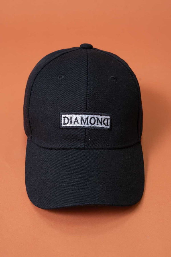 Elo Fashion Men's Diamond Embroidered P-Cap Black