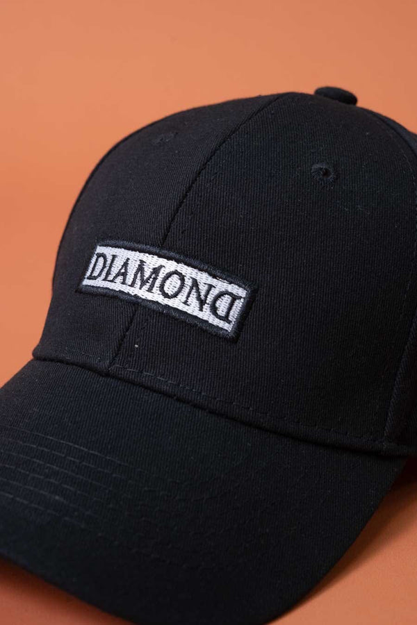 Elo Fashion Men's Diamond Embroidered P-Cap Black
