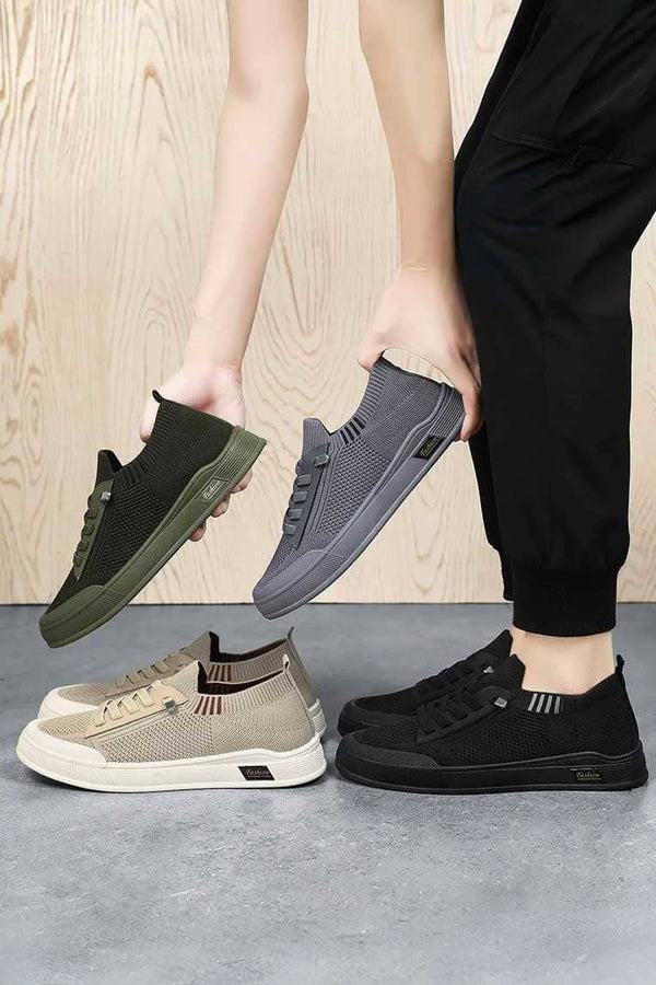 Elo Fashion Men's Knitted Upper Sneakers Graphite