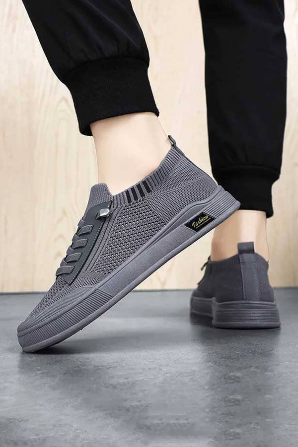 Elo Fashion Men's Knitted Upper Sneakers Graphite