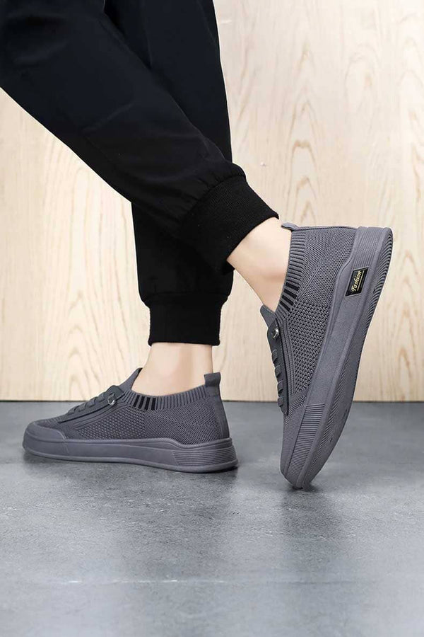 Elo Fashion Men's Knitted Upper Sneakers Graphite