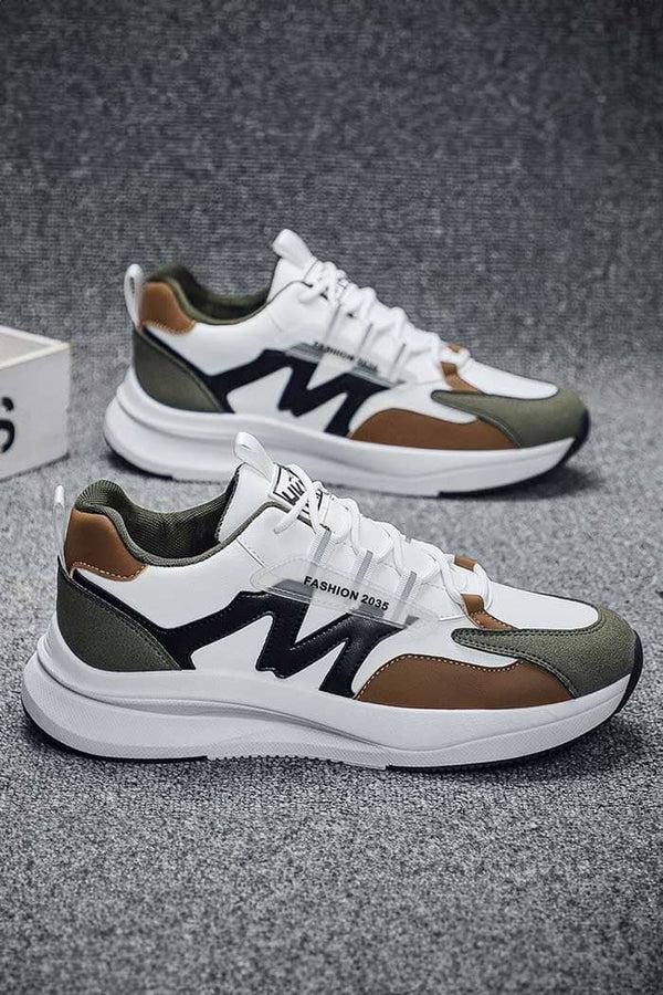 Elo Fashion Men's Lace-Up Sneakers White