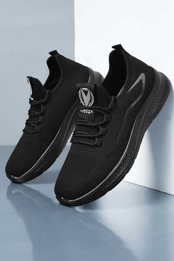 Elo Fashion Men's Lightweight Sneakers Black