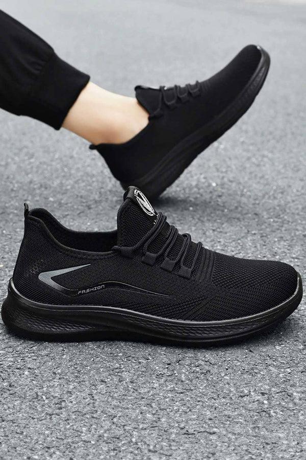 Elo Fashion Men's Lightweight Sneakers Black