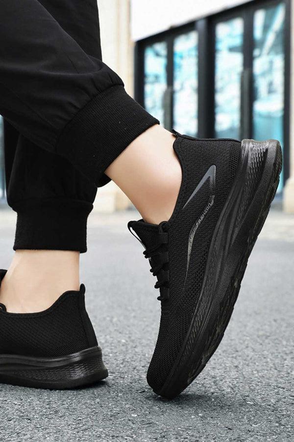 Elo Fashion Men's Lightweight Sneakers Black