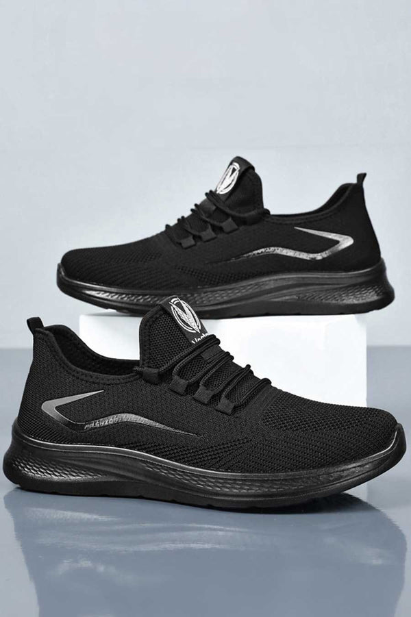 elo Fashion Men's Lightweight Sneakers Black