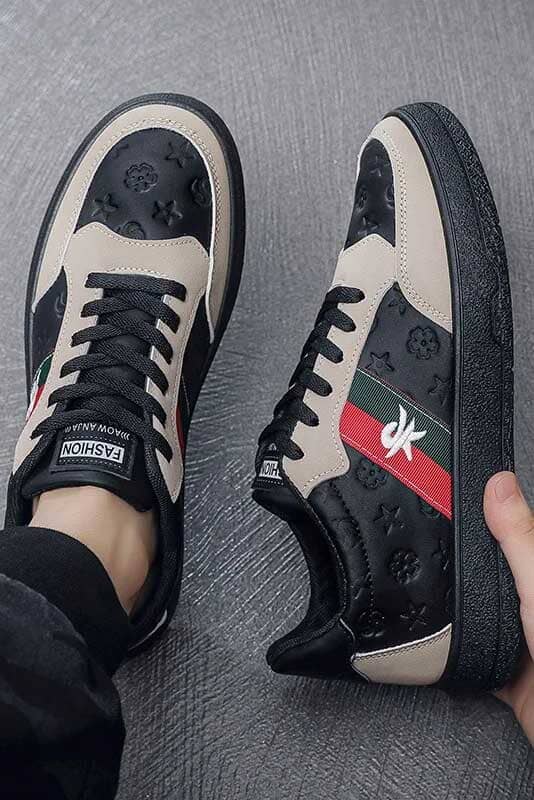 elo Fashion Men's Low-Top Sneakers Black