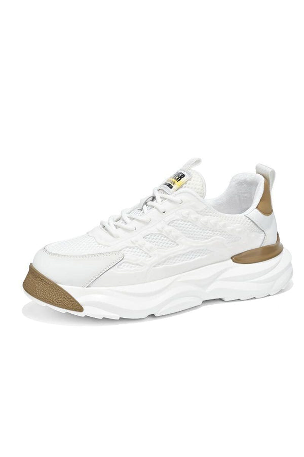 Elo Fashion Men's Premium Lace-Up Sneakers Black