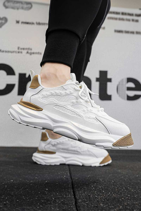 Elo Fashion Men's Premium Lace-Up Sneakers Black