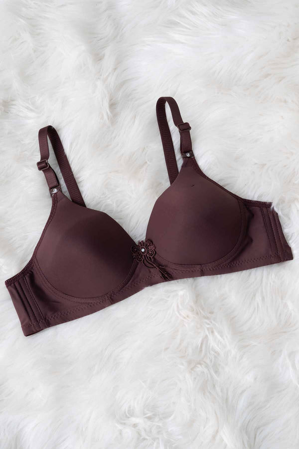 Elo Fashion Women's Foam Padded Bra Black