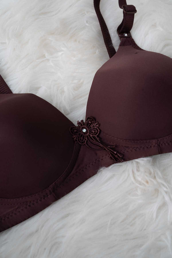 Elo Fashion Women's Foam Padded Bra Black