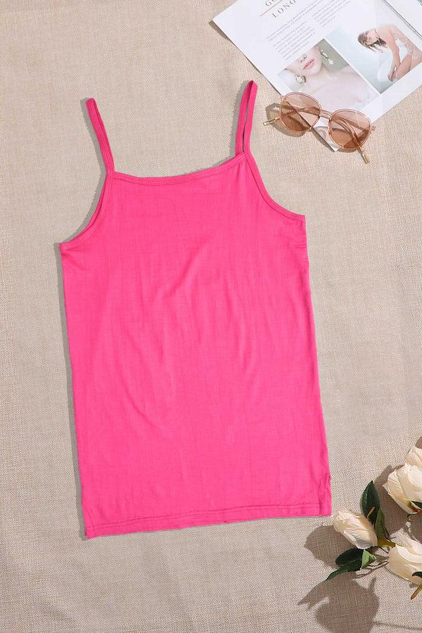 Elo Fashion Women's Strap Style Tank Top Red