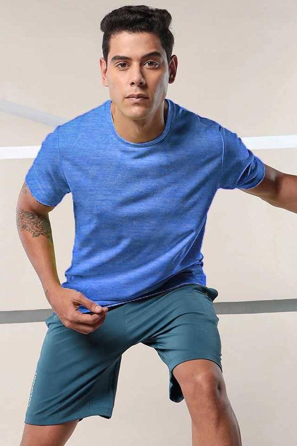 elo Fevlo Men's Activewear Classic Tee Shirt Blue