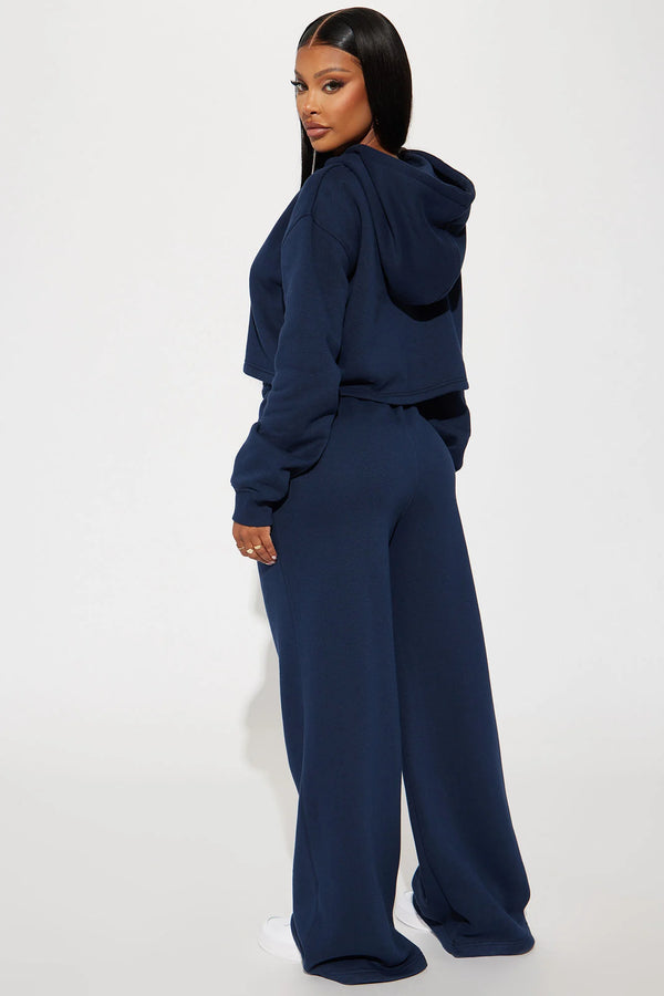 Elo FN Women's Crop Top Pullover Hoodie Navy