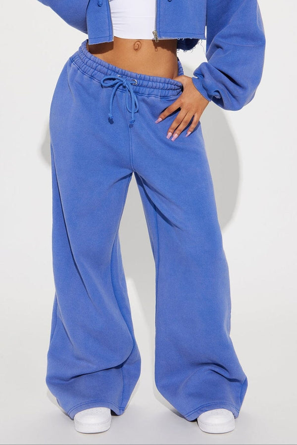 elo FN Women's Fleece Wide Leg Trouser Blue