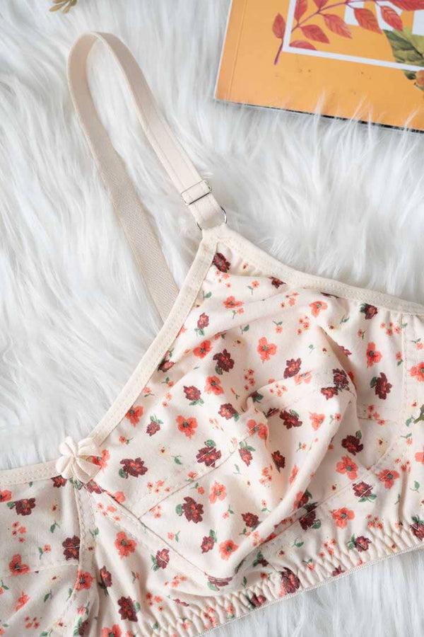 Elo Galaxy Women's Floral Stretchable Bra Skin