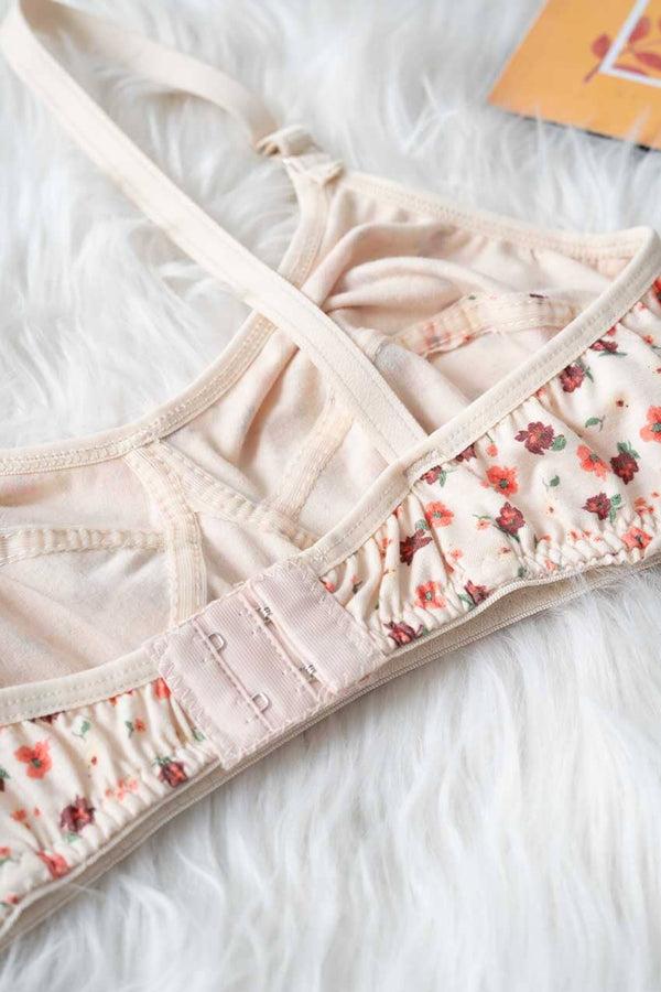 Elo Galaxy Women's Floral Stretchable Bra Skin