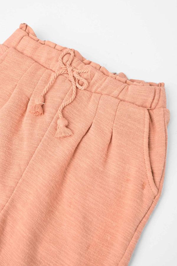 Elo Genuine ZR Baby Girls Terry Trousers Peach
