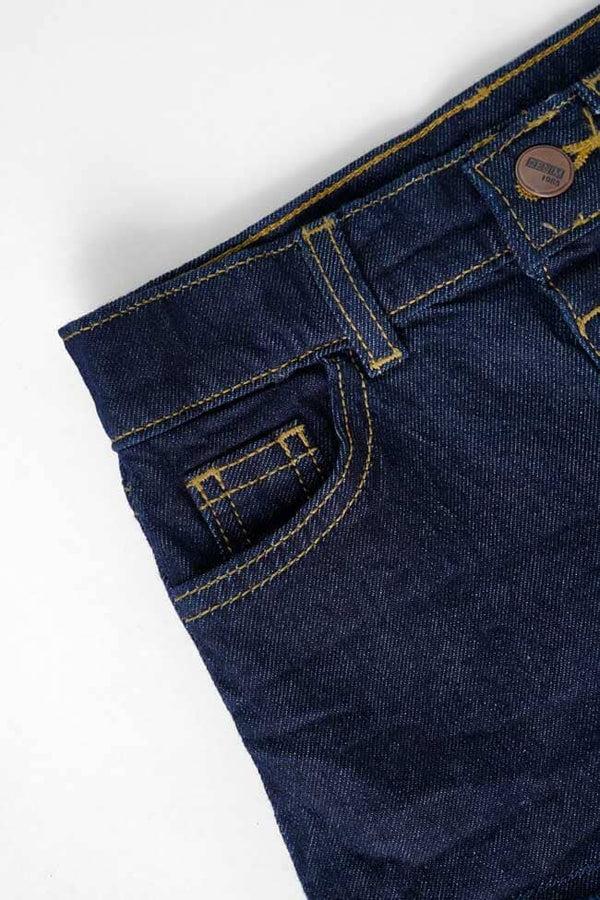 Elo Girl's Raw Bottom Cut Off Denim Shorts Navy