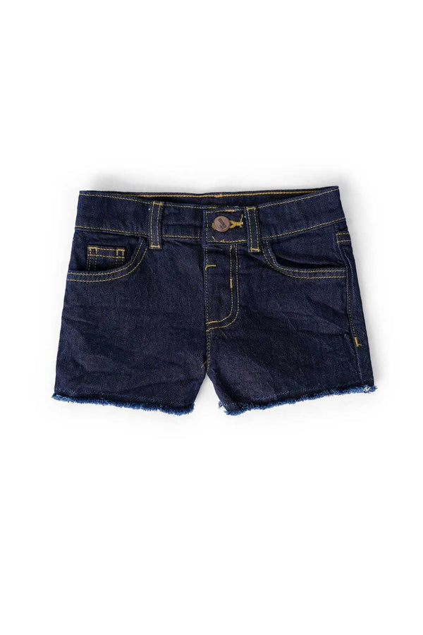 elo Girl's Raw Bottom Cut Off Denim Shorts Navy