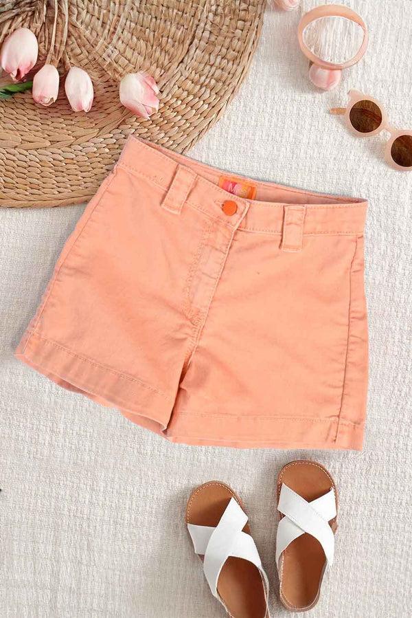 elo Girl's Solid Denim Shorts Lavender