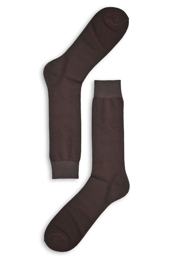 elo Gol Men's Combed Cotton Dress Socks Brown