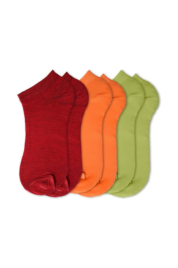 elo Gol Women's Cotton Ankle Socks - Pack Of 3