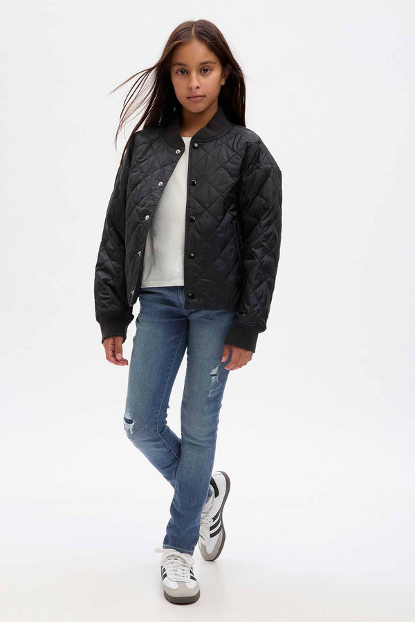 elo GP Girl's Distressed Denim Light Blue