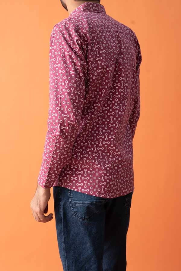 Elo Gravity Men's Clones Casual Shirt Plum