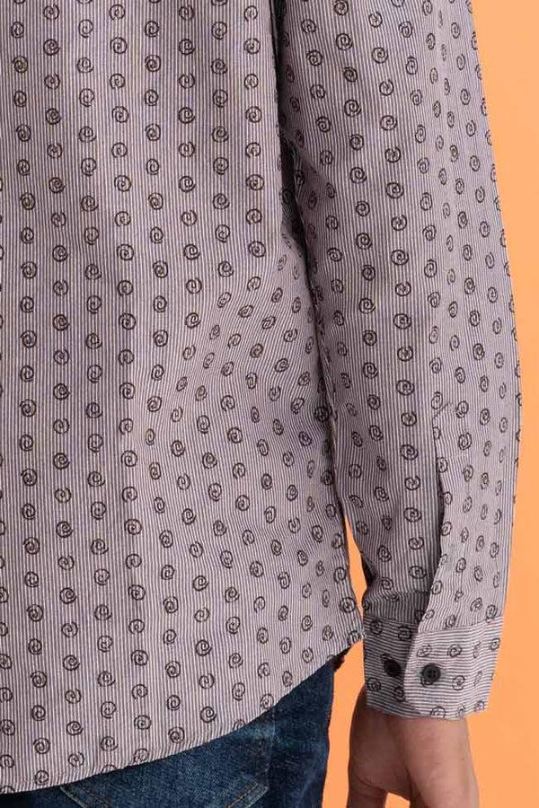 Elo Gravity Men's Printed Button Down Casual Shirt