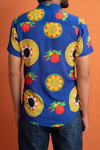 Elo Gravity Men's Short Sleeve Casual Shirt Royal