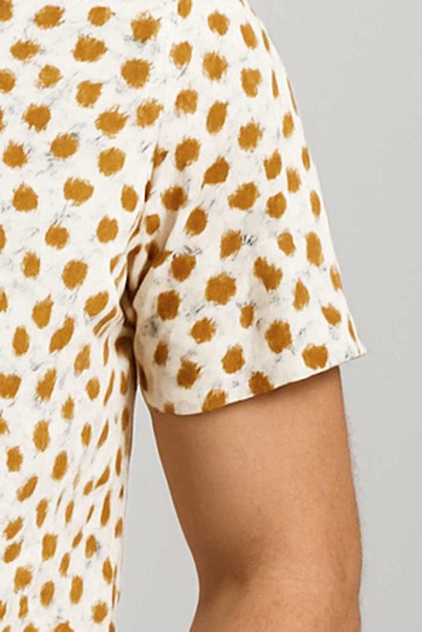 Elo Gravity Men's Slim Fit Casual Shirt Off White