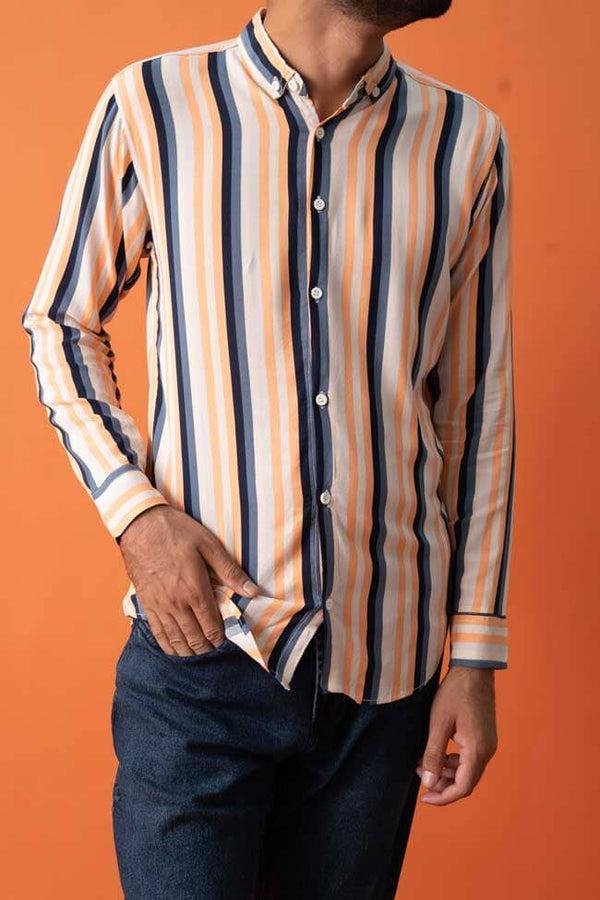 Elo Gravity Men's Striped Casual Shirt