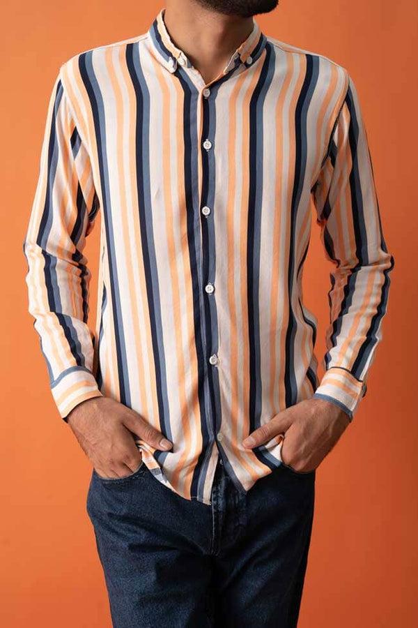 Elo Gravity Men's Striped Casual Shirt