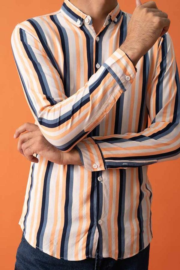 Elo Gravity Men's Striped Casual Shirt